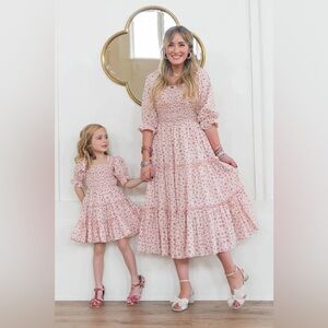Ivy city Madeline Dress in Pink (mommy and me dresses)